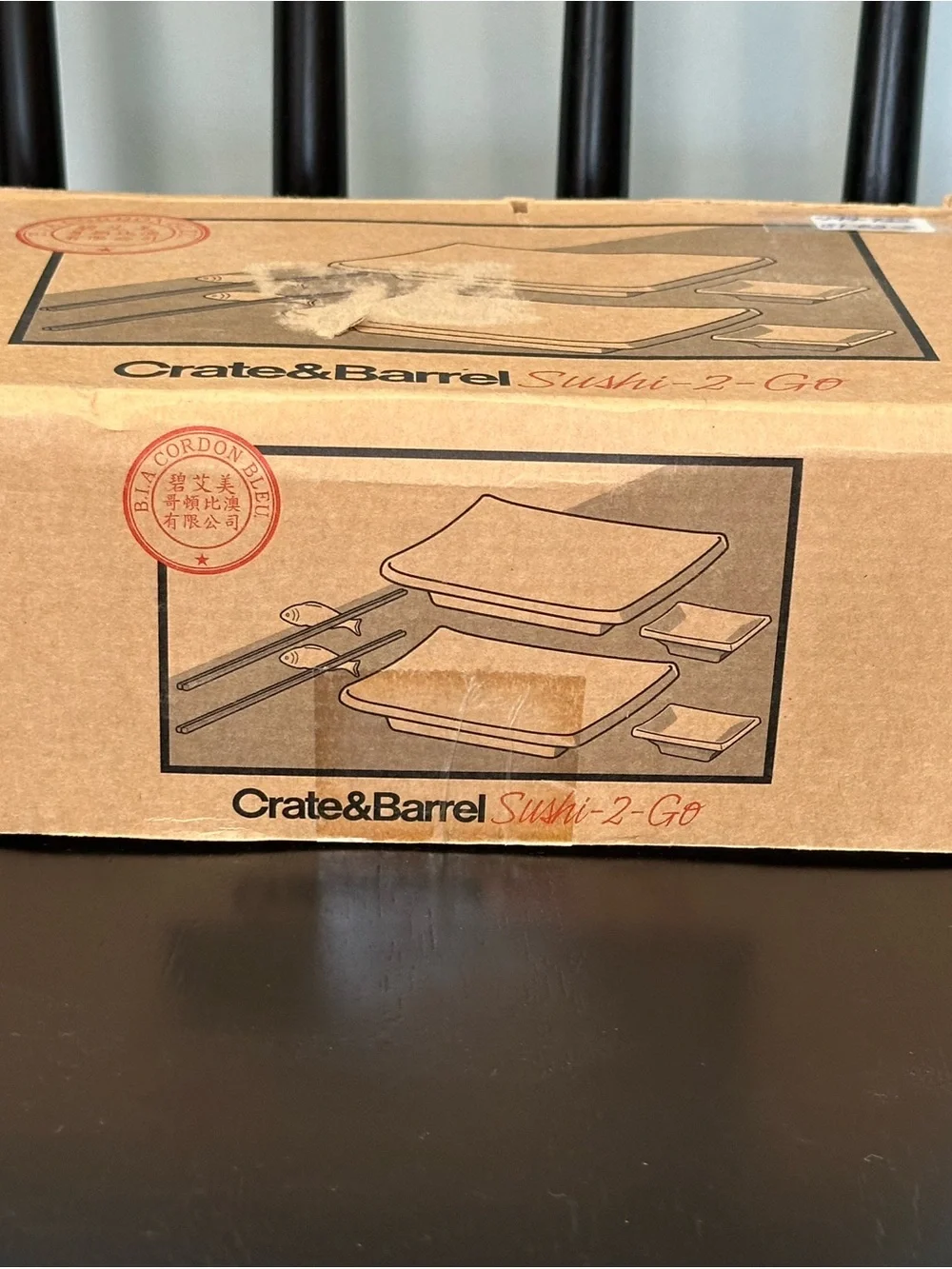 New Crate & Barrel Sushi-2-Go Set - 8 Piece Porcelain Sushi Set for Two